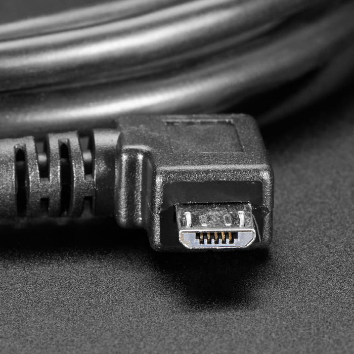 Right Angle USB cable - A/MicroB by Adafruit - The Pi Hut