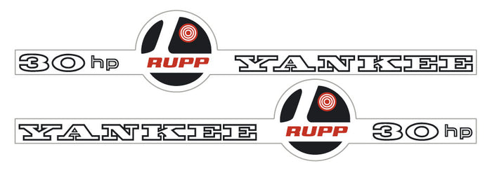 RUPP 1972 Yankee 30hp Hood Decals