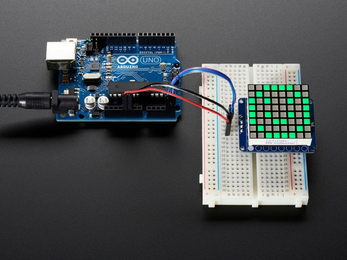Small 1.2" 8x8 Bright Square Pure Green LED Matrix + Backpack [discontinued] by Adafruit - The Pi Hut