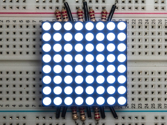 Small 1.2" 8x8 Ultra Bright White LED Matrix (KWM-30881CWB) [Discontinued] by Lucky Light Electronics - The Pi Hut