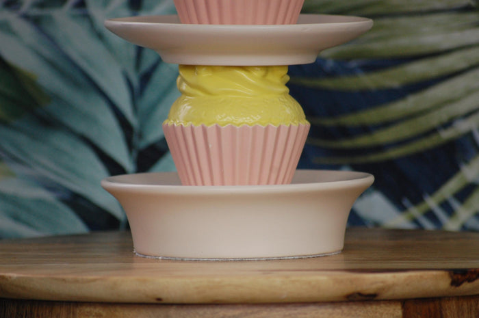 Stack of cupcakes table lamp with black shade