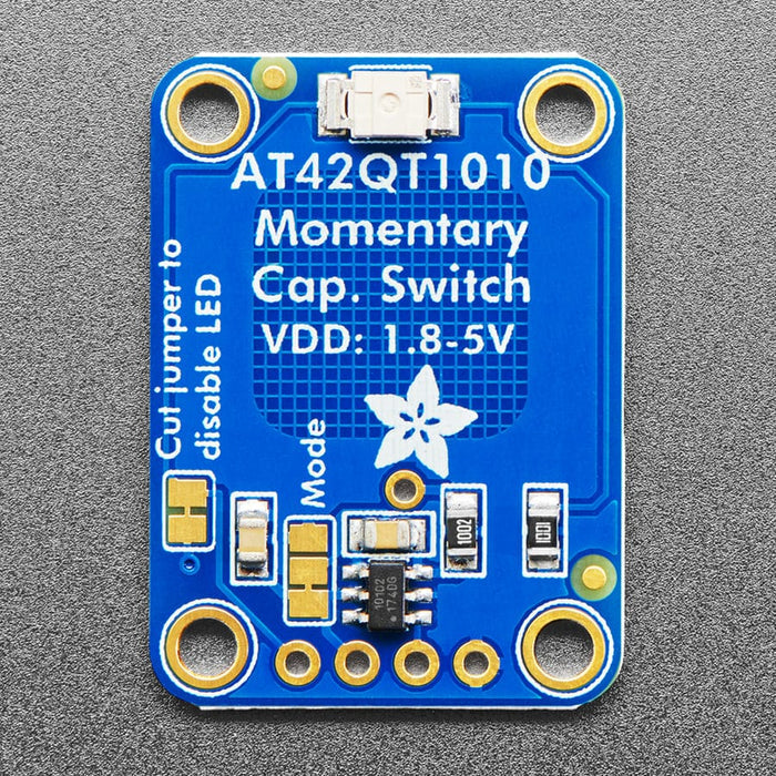 Standalone Momentary Capacitive Touch Sensor Breakout (AT42QT1010) by Adafruit - The Pi Hut