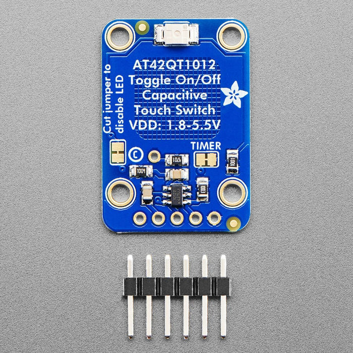 Standalone Toggle Capacitive Touch Sensor Breakout (AT42QT1012) by Adafruit - The Pi Hut