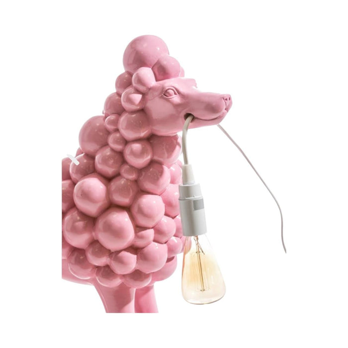 Standing Pink Poodle Lamp