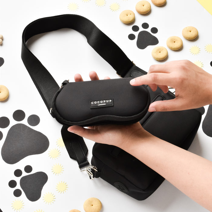 black sunglasses case for dog walking bag
