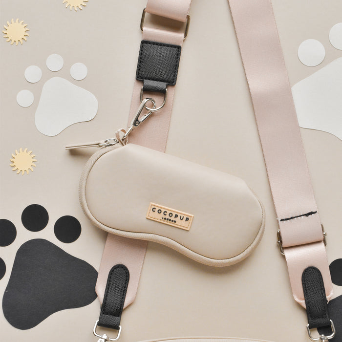 caramel latte sunglass case for dog walking bag