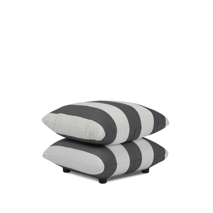 Sycamore Black and White Striped Pouffe