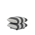 Sycamore Black and White Striped Pouffe