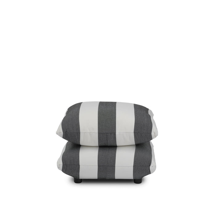 Sycamore Black and White Striped Pouffe