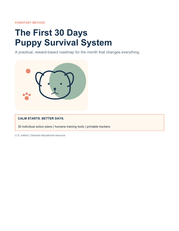 The First 30 Days Puppy Survival System