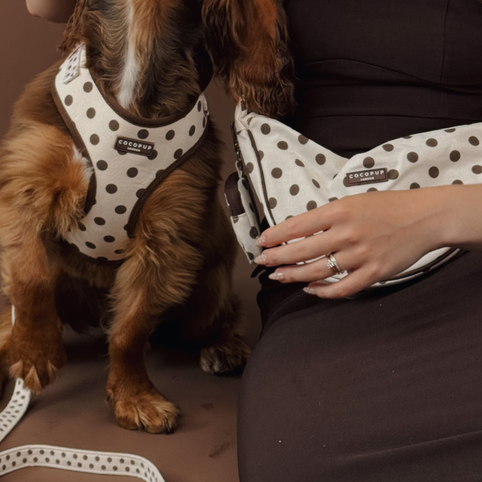 Tiramisu Polka Dot Adjustable Neck HARNESS