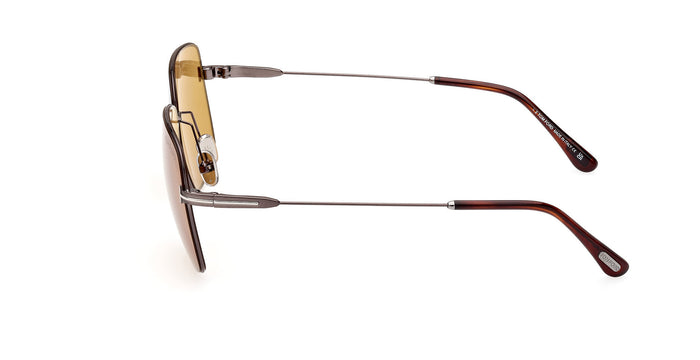 Tom Ford Pierre-02 TF0994 Shiny Gunmetal/Brown #colour_shiny-gunmetal-brown