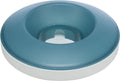 Trixie Slow Feeding Rocking Bowl in grey and blue, top view