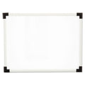 Universal Dry Erase Board, Melamine, 48 x 36, White, Black/Gray Aluminum/Plastic Frame (43724)