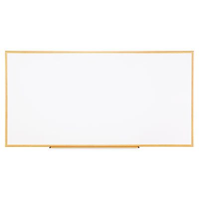 Universal Dry-Erase Board Melamine 96 x 48 White Oak-Finished Frame (43620)