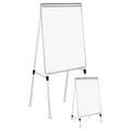 Universal Dry Erase Easel Board, Easel Height: 42" to 67", Board: 29" x 41", White/Silver (43033)