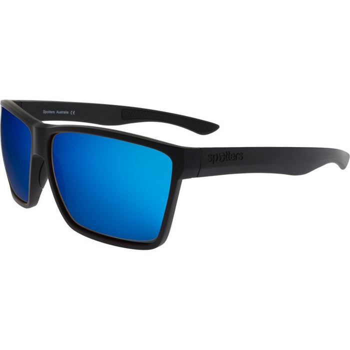 Villain, Matte Black/Ice Blue Mirror Glass Polarised Lenses