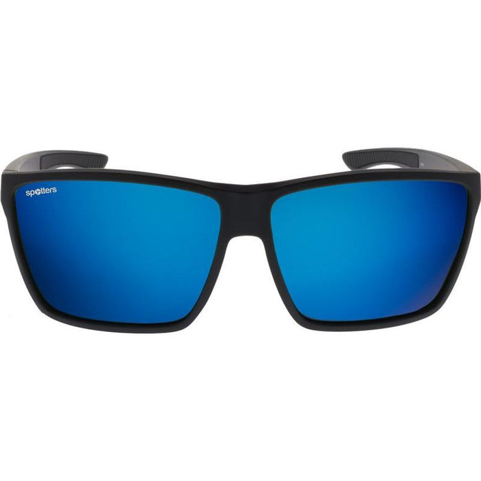 Villain, Matte Black/Ice Blue Mirror Glass Polarised Lenses