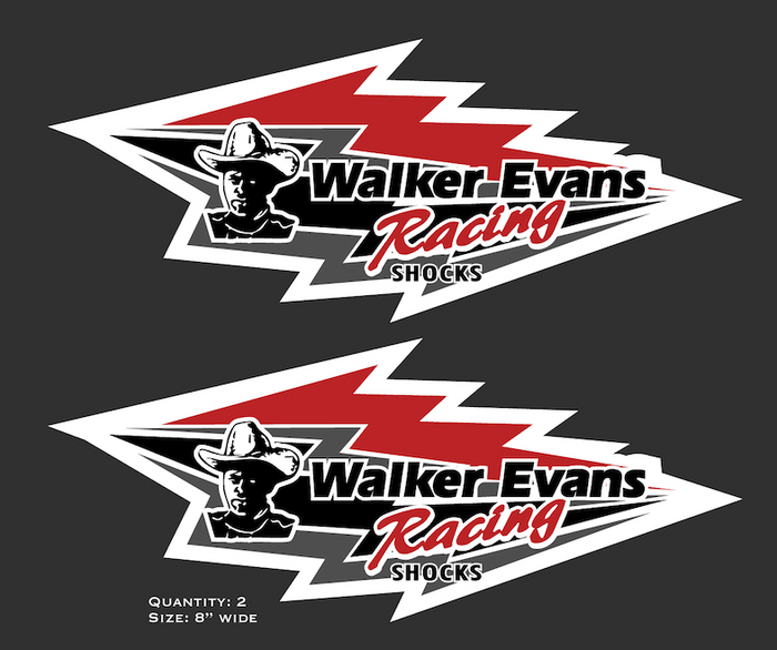 Walker Evans Racing Shocks Decals - RED