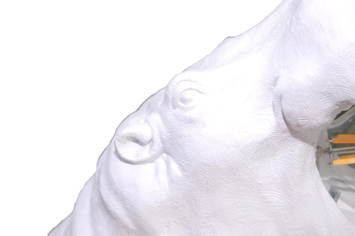 White Roaring Hippo Table Lamp