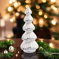 White & Silver Ceramic Christmas Tree