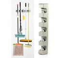 YuYiF Kitchen Organizer 5 Position Wall Mounted Shelf Storage Holder for Mop Brush Broom Mops Hanger Home Organizer