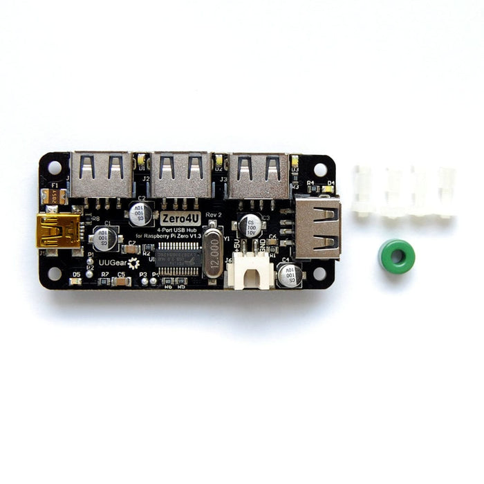 Zero4U 4-Port USB Hub for Pi Zero W by UUGear - The Pi Hut